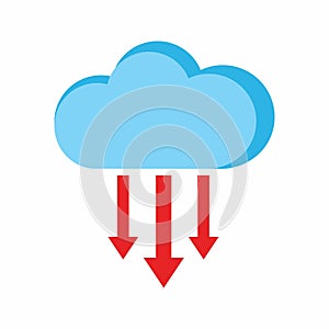 Cloud Input icon vector image.