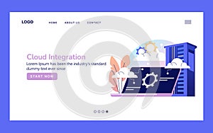 Cloud Integration Vector Illustration with