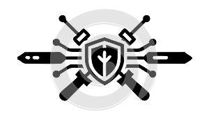 Cloud Intelligence Brain Icon Vector for Smart Computing Concepts, vector design Generative AI