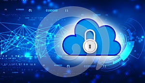 Cloud internet technology concept background, Cloud computing and network data Storage concept
