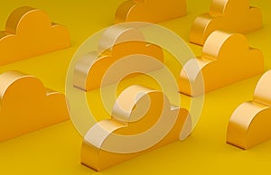 Cloud internet technology concept, 3d render