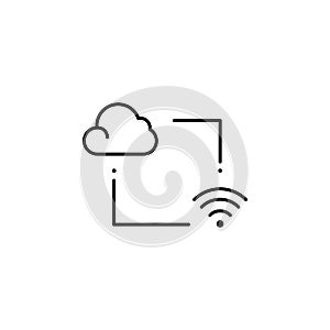 cloud, internet technology icon. Element of internet technology icon for mobile concept and web apps. Thin line cloud, internet