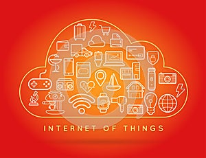 Cloud IOT Internet of Things Smart Home Vector Quality Design wi