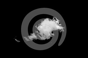 Cloud isolated black background