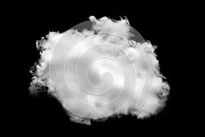 Cloud isolated black background