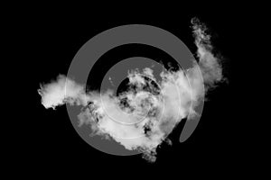 Cloud isolated on black background,Textured Smoke,Brush clouds,Abstract black