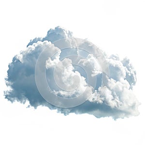 Cloud isolated on white background photo