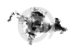 Cloud Isolated on white background,Smoke Textured,Abstract black