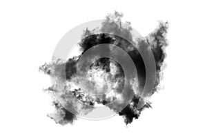 Cloud Isolated on white background,Smoke Textured,Abstract black