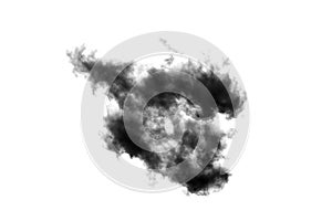 Cloud Isolated on white background,Smoke Textured,Abstract black