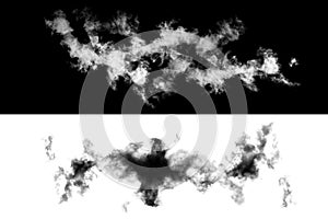 Cloud Isolated on white background ,Smoke Textured ,Abstract black