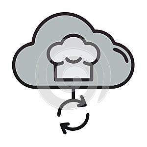 Cloud Kitchen Data Sync Icon