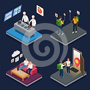 Cloud Kitchen Isometric Set