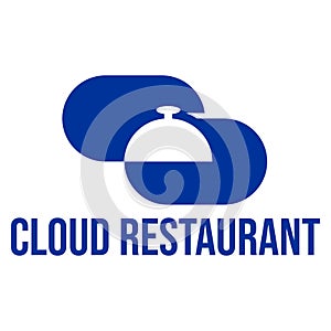 cloud kitchen restaurant isolated on white background