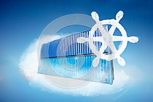 Cloud Kubernetes helm concept with the containers