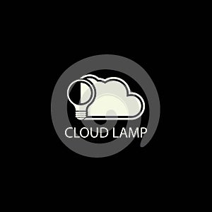 Cloud lamp logo vector