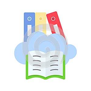 Cloud Library Icon Image.