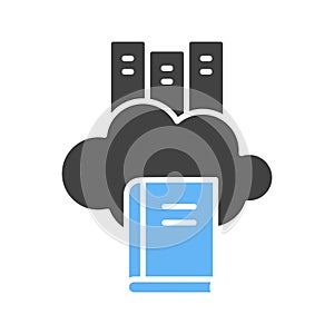 Cloud Library Icon Image.