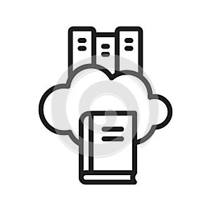 Cloud Library Icon Image.