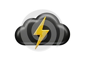Cloud with lightning strike