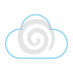 Cloud line icon. Vector illustration. stock image.