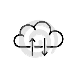 Cloud Line Icon. Vector sign in simple style isolated on white background.