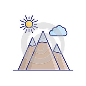 Cloud Line Style vector icon which can easily modify or edit
