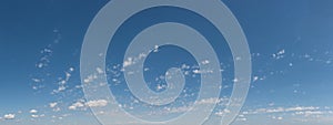 Cloud litter in blue sky, panorama format