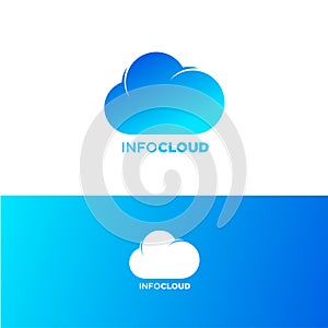Cloud logo. Cloud storage emblems. Communication or network icon. Communication or network icon.