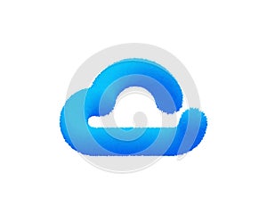 Cloud logo creative design template, cloud computing concept, vector illustration isolated on white