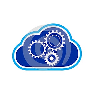 Cloud logo design template. data server cloud logo vector icon