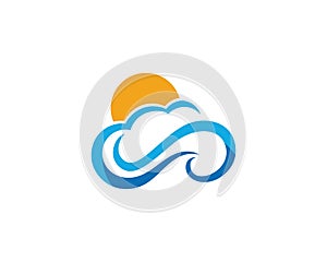 Cloud Logo Template Design Icons Vector.