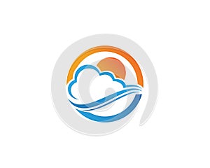 Cloud Logo Template Design Icons Vector.