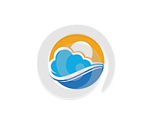 Cloud Logo Template Design Icons Vector.