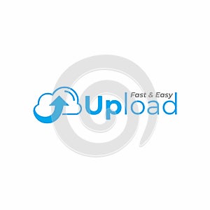 Cloud logo template, Upload logotype.