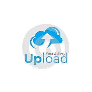 Cloud logo template, Upload logotype,.