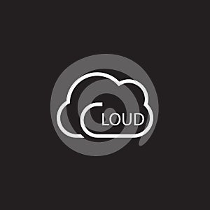 Cloud logo vector icon