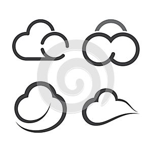 Cloud logo vector template