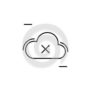 Cloud, lost, networking icon. Simple line, outline vector elements of storage and cloud icons for ui and ux, website or mobile