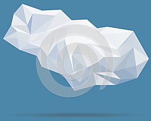 Cloud low poly vector icon