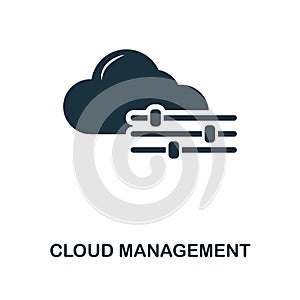 Cloud Management creative icon. Simple element illustration. Cloud Management concept symbol design from web development collectio