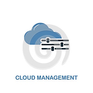 Cloud Management creative icon in two colors. Premium style design from web development icons collection. Cloud Management icon fo