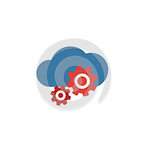 Cloud Management icon. Flat creative element from big data icons collection. Colored cloud management icon for templates, web
