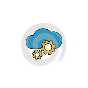 Cloud Management icon. Outline filled creative elemet from big data icons collection. Premium cloud management icon for ui, ux,