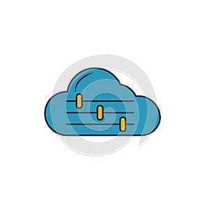 Cloud Management icon. Simple element from web development icons collection. Creative Cloud Management icon ui, ux, apps, software