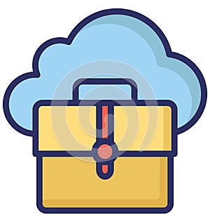 Cloud Media Isolated Vector Icon that can easily modify or edit.