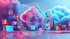 Cloud migration integration, 3D cloud absorbing applications and files from various devices in a seamless flow
