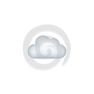 Cloud. Minimalistic white icon
