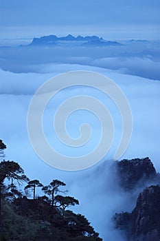 The cloud and mist of Sanqingshan mountai