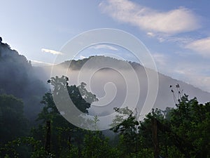 Cloud on the mountian photo